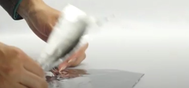 Fold a sheet of aluminum foil Fold a sheet of aluminum foil