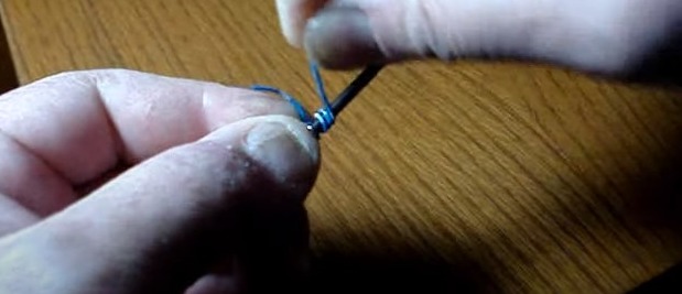 Wrap the bare wire tightly around the screwdriver shaft